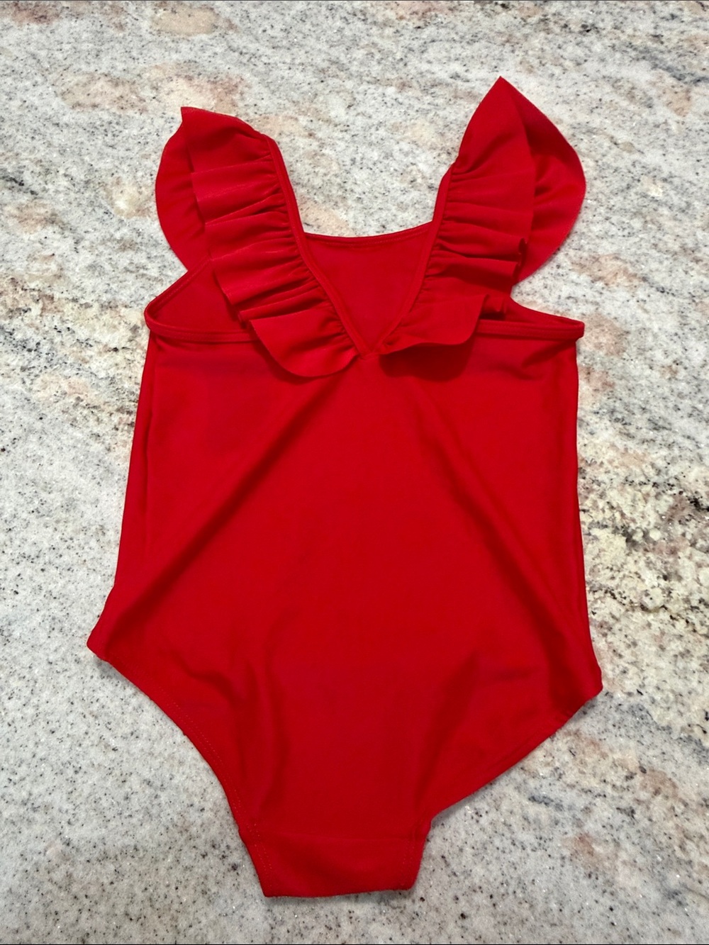 10/$30 H&M Red Ruffle One-Piece Swimsuit - Picture 3 of 4